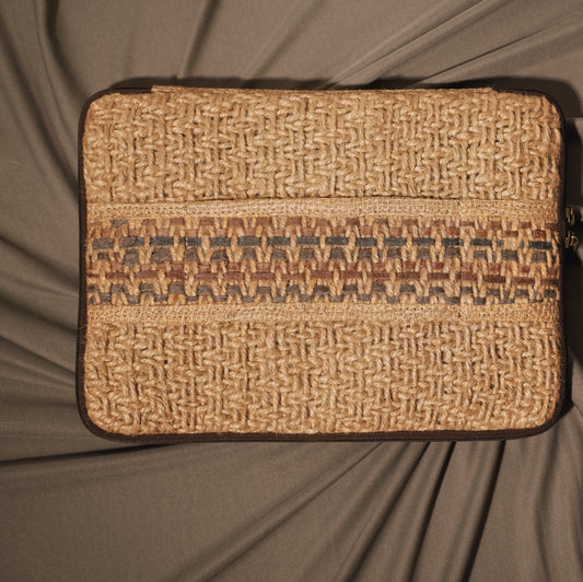 Handwoven Jute Laptop Sleeve – Classic Weave