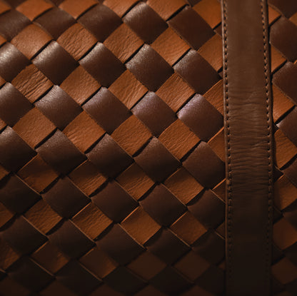 Heritage Leather handweaved duffle bag