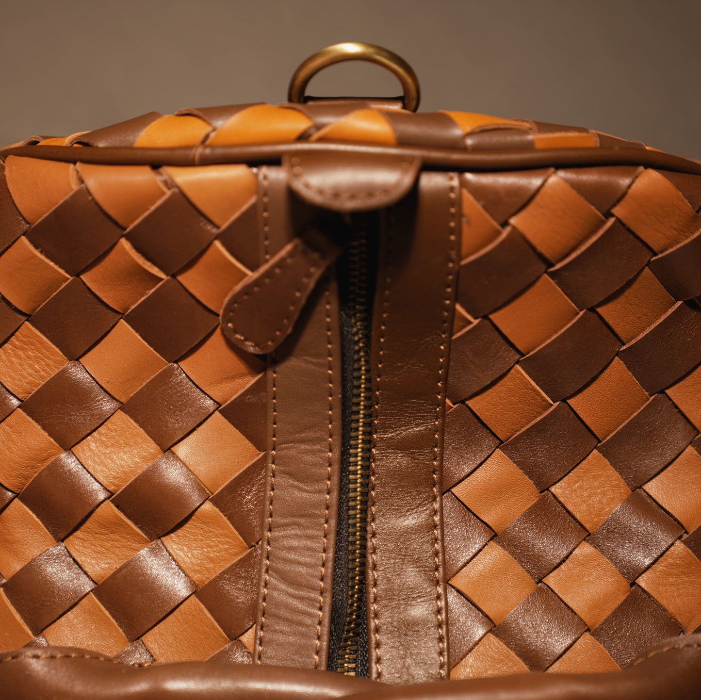 Heritage Leather handweaved duffle bag